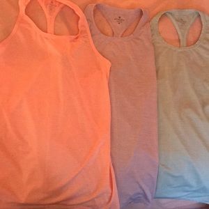 Athleta High Neck Chi Stripe Tank